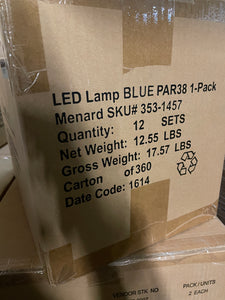 1 cs of 12 Zilotek BLUE LED Light bulbs 353-1457 13W 120v Indoor/Outdoor E26 base