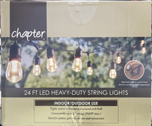 Load image into Gallery viewer, 2 boxes of Chapter 24&#39; LED Heavy Duty String Lights Warm Dimmable Lights, Indoor/Outdoor, 0057-0007, 40 Lumens, 0.75W per bulb