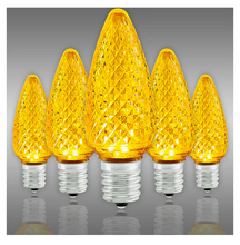 Load image into Gallery viewer, 1 Cs of 500 American Lighting LED Dimmable C9 Faceted Bulb Yellow E17 Base, NC9D-LED-YE,