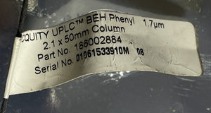 Waters Acquity UPLC BEH Phenyl 1.7µm, 2.1x50.. Column 130Å, 1.7 µm, 2.1 mm X 50 mm, 1/pk