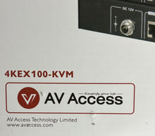Load image into Gallery viewer, New in Open Box, AV Access 4KEX100-KVM 4K HDBaseT Extender 100M With USB 2.0.