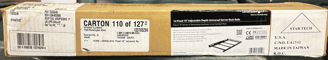 StarTech 1U Fixed 19