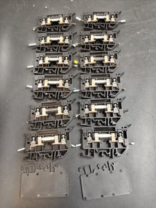 Lot of 12 Allen-Bradley 1492-H Terminal Fuse Black Modules & 1492-N37 Terminal Block