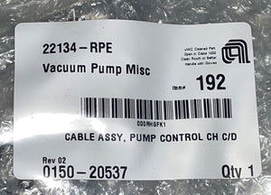 Applied Materials AMAT 0150-20537 CABLE ASSY PUMP CONTROL CH C