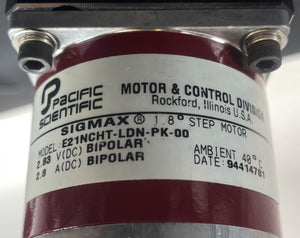 Pacific Scientific Sigmax 1.8* Step Motor E21NCHT-LDN-PK-00 Bipolar & Bayside Gearhead PG60-010-lb 10:1